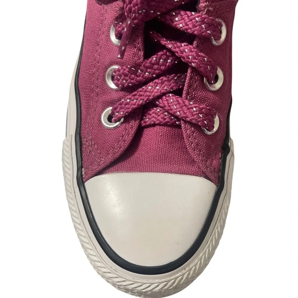 Converse‎ Chuck Taylor All Star Magenta Pink Sparkle Lace Low Top Sneakers